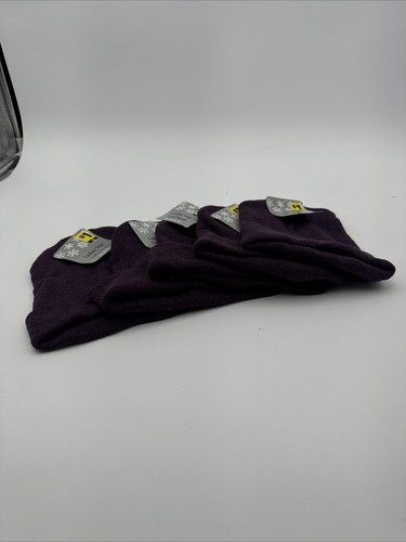 Maroon Ladies Cuffed Beanie Hats 5PK - Picture 3 of 5
