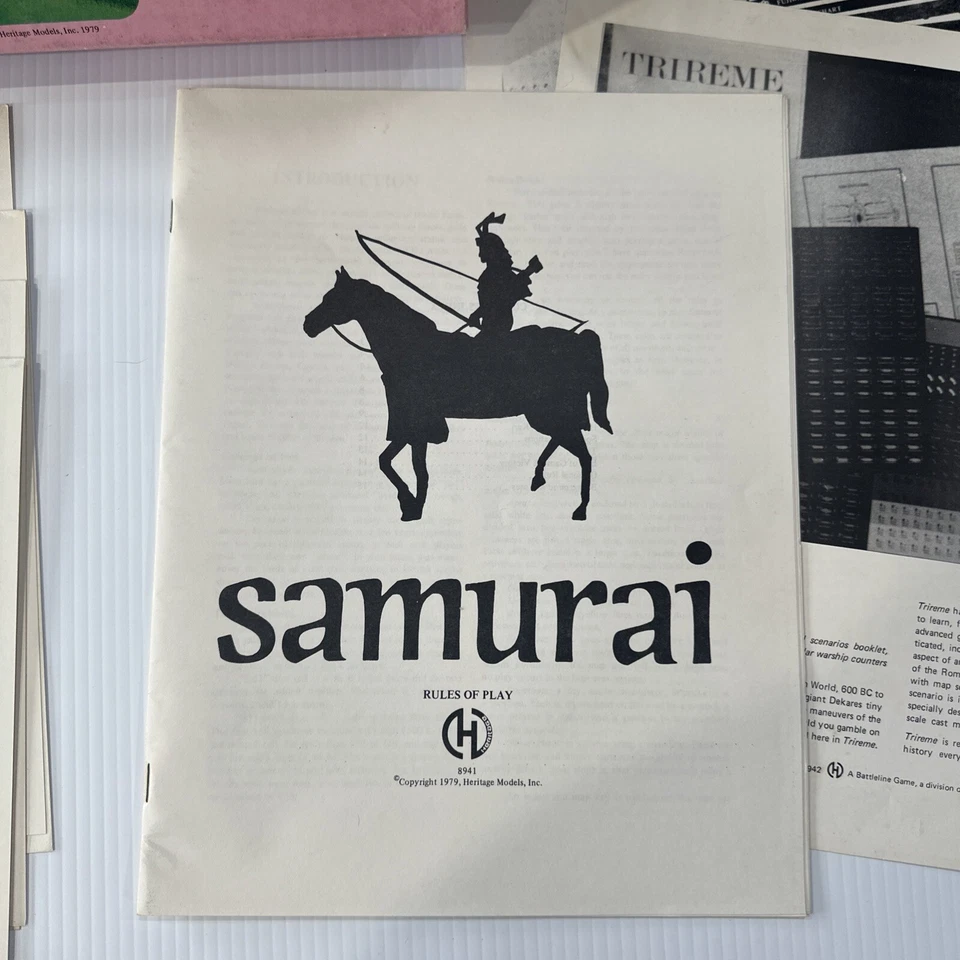 ¡SIN PERFORAR! Juego de Mesa Samurai 1980 Juego de Política y Guerra en Japón Feudal Foto 4 de 4