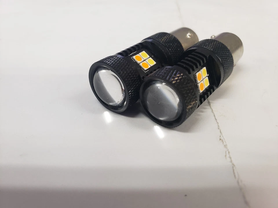 JDM ASTAR 2x 1157 Ámbar Blanco Doble Color Interruptor LED Señal de Giro Bombillas Foto 4 de 4