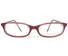 Escada Eyeglasses Frames E0175 E356 Clear Blue Red Full Rim Oval 52-16-140
