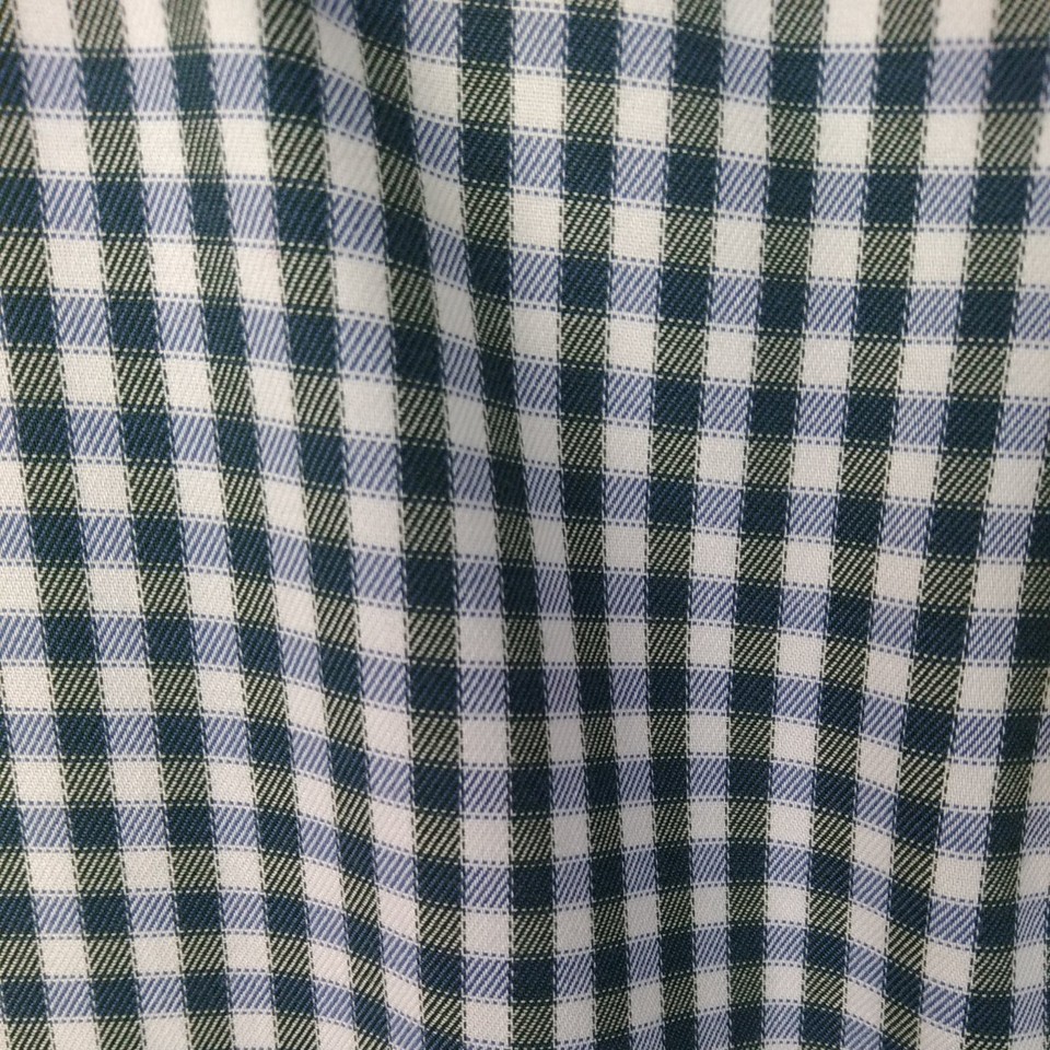 Banana Republic Shirt Men's XL Blue Green Check Gingham Classic Fit 17