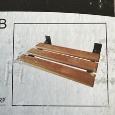 Anzzi Bohemian 18.7 in Teak Wall Mounted Folding Shower Seat AC-AZ202MB Open Box