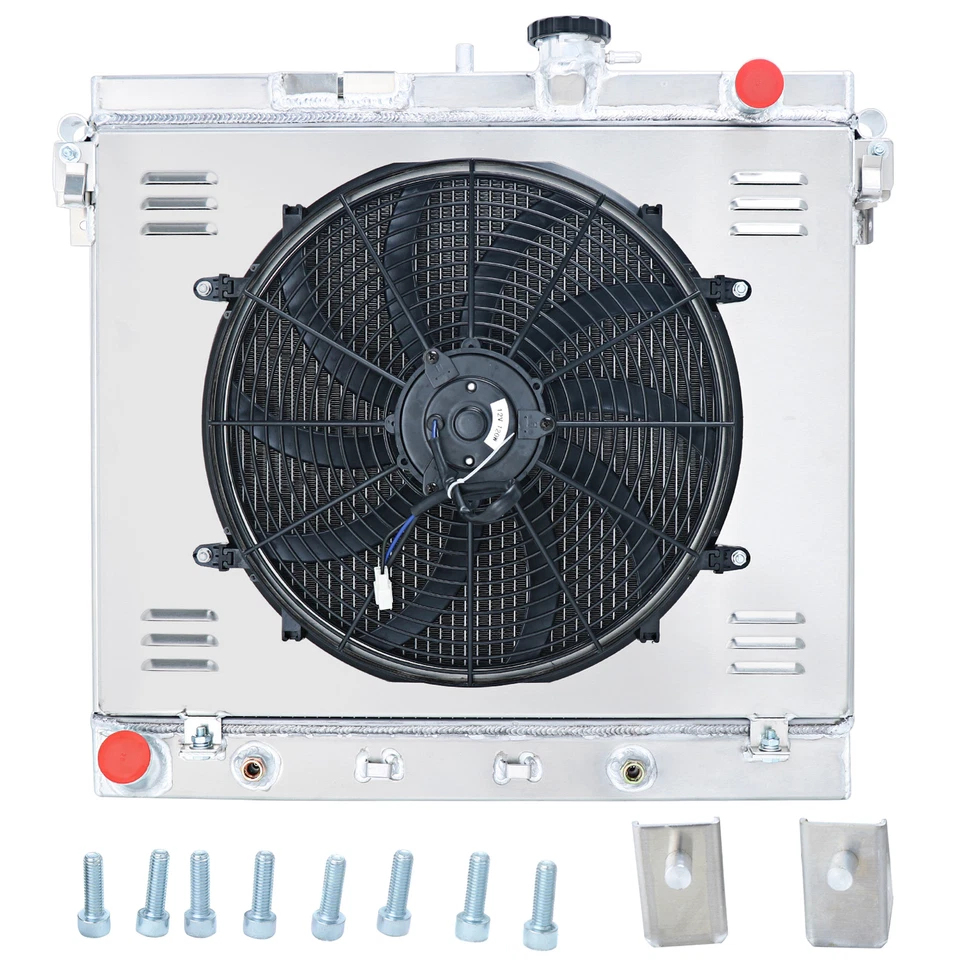 4Row Radiator+Shroud+Fan For 06-12 2008 Chevy Colorado/Hummer H3 H3T GMC Canyon Foto 2 de 4