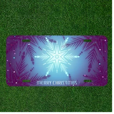 Custom Personalized License Plate With Creative Design Art With Merry Christmas