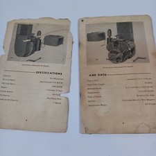 Wisconsin Instruction Book & Parts List For Model VP4 Engine