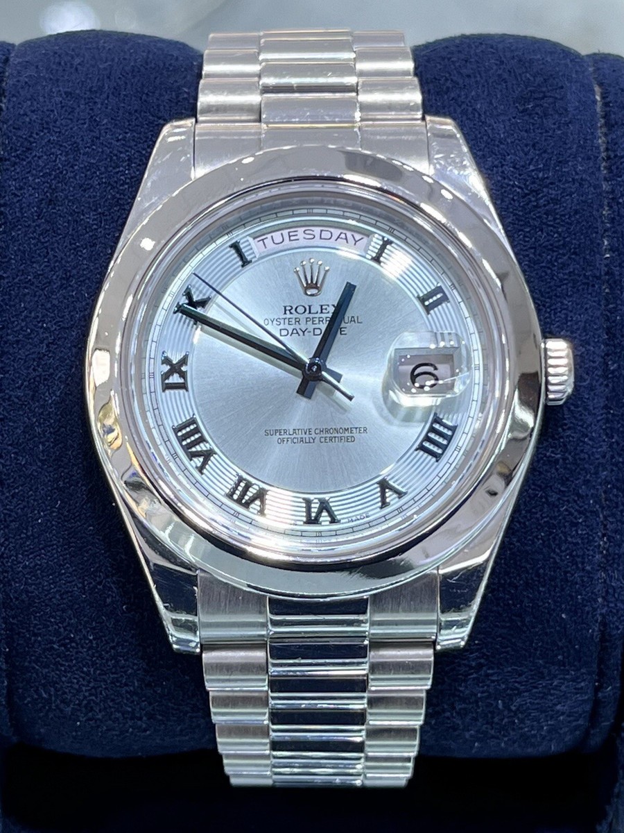Rolex Day-Date II President Platinum Ice Blue Concentric 41mm