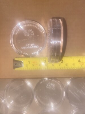 12PK Plastic Petri Dishes Approximately - 2'' Dia., 0.5'' Oah, 3/8  isd Millipore