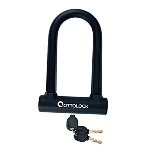 Sidekick Compact U-Lock | Lightweight Silicone-Coated Bike Lock () Black