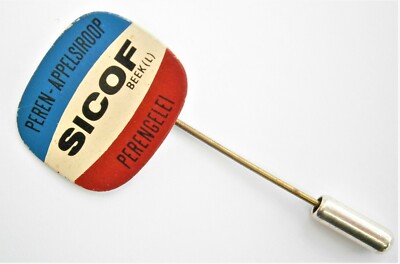 W237) Vintage SICOF Peren Applesiroop Apfelmus Werbung Krawatte Anstecknadel Abzeichen