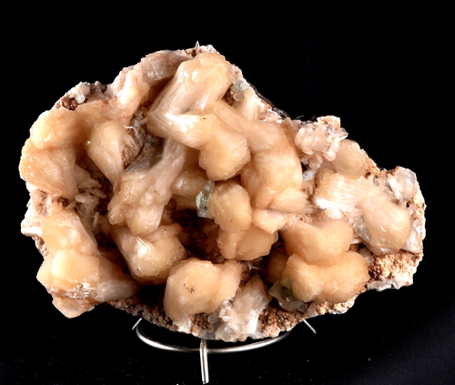 large peach stilbite with Green Apophyllite psychic direction and guidance#6708 - Picture 2 of 9