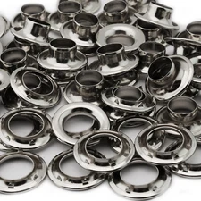 C.S. Osborne Nickel Plated Grommets & Spur Washers #N2-1 (Size 1) 144 Sets