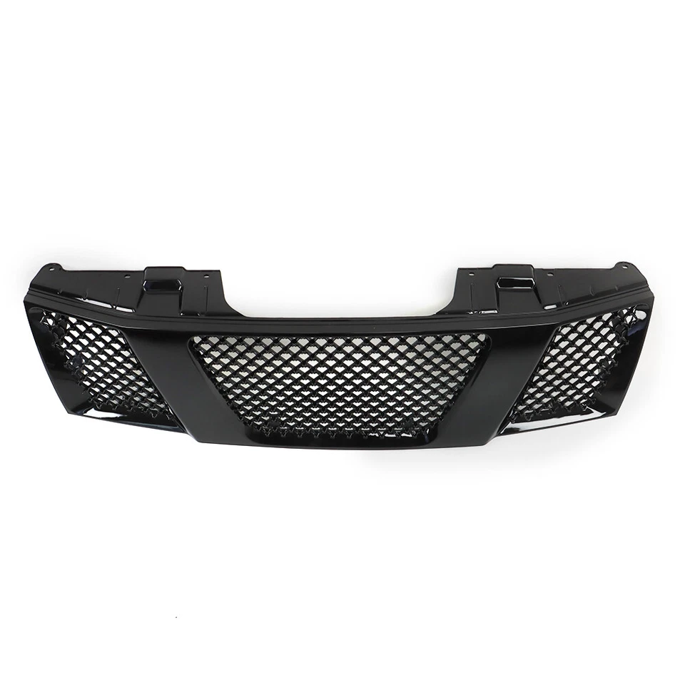 Front Upper Grill Grille Mesh Style Glossy Black For 2005-2008 Nissan Frontier Foto 4 de 4