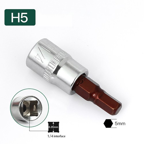 S2 Steel 1/4" Inch Drive Torque Star Sockets Tools Phillips/Torx/Hex/Slotte Bits - Picture 23 of 46