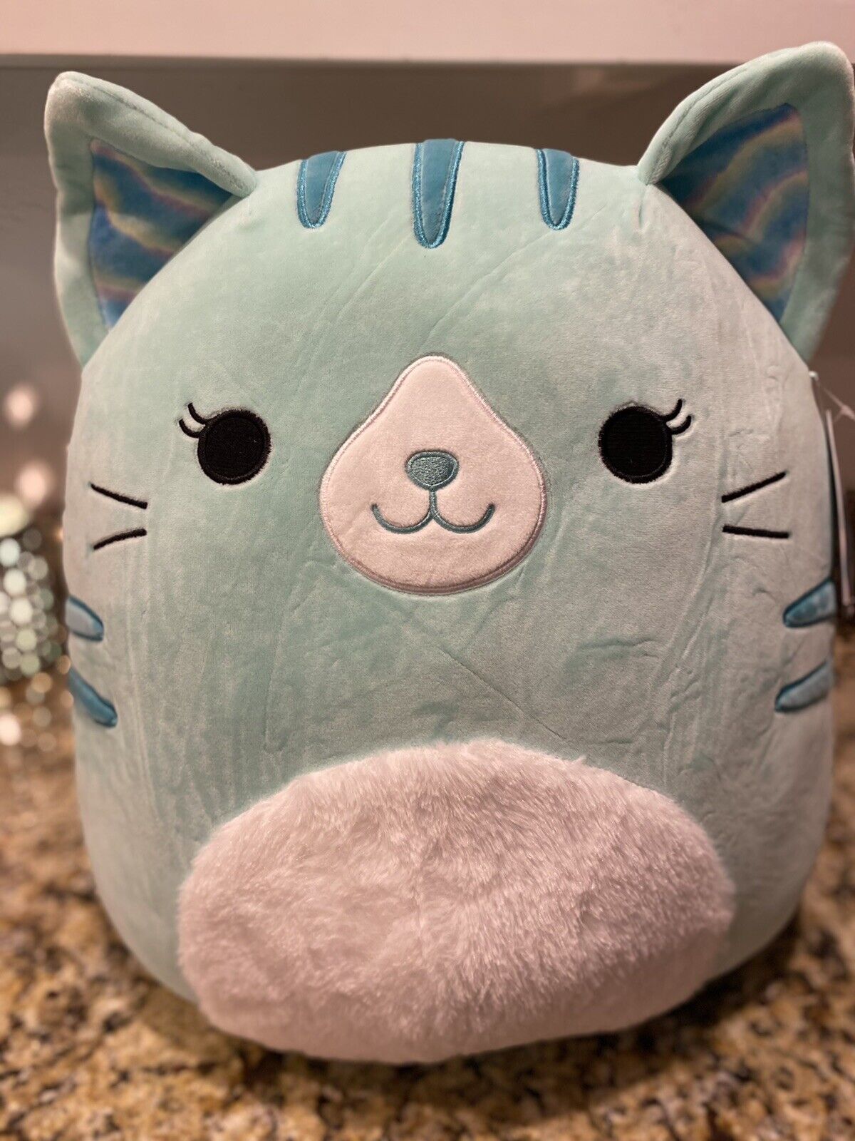 💫SQUISHMALLOW B.A.M Exclusive Corinna The Teal Cat. 16” BNWT Hard To Find  XL💫