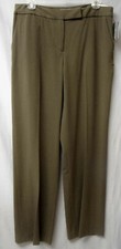 LIZ CLAIBORNE AUDRA Stretch Unlined Pants-Olive Brown-Misses' 10-NWT- 60