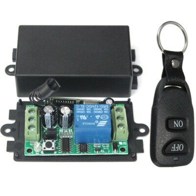433MHz DC 12V 10A Relais 1 Kanal Wireless RF Fernbedienung Schalter Sender