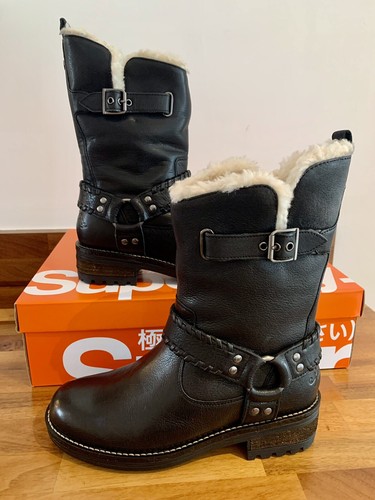 Superdry Tempter Biker Boots Size 5 | eBay