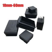 Square Plastic Black Blanking End Caps Tube Pipe Inserts Plugs Bung 10mm-60mm