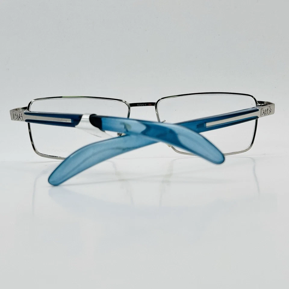 Dolce Gabbana Anteojos Para Hombre Y Mujer Cuadrados Plateados Azul DG 2050 LOGO NUEVO Foto 4 de 4