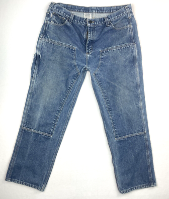 パンツ carhartt double knee damage denim Vintage Carhartt Double Knee Thrashed Workwear Pants Jeans