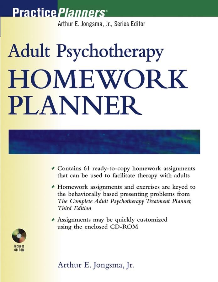 Adult Psychotherapy Homework Planner PracticePlanners Paperback adult-psychotherapy-homework-planner-practiceplanners-paperback