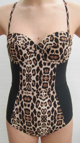 leopard print tummy control swimsuit
