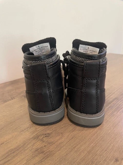 New Eddie Bauer Size 5 Black Lace Up Toddler Boots - Image 4 of 4