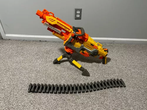 DISCONTINUED Nerf N-Strike Vulcan EBF-25 Dart Blaster no Bullets or Ammo Box