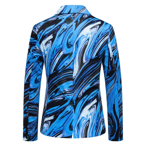 Men Formal Work Blazer Business Casual Button Jacket Slim Fit Suit Coat Tops - Picture 4 of 10