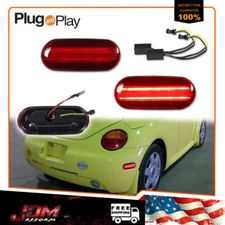 For 98-05 Beetle Red Lens LED Rear Side Marker Parking Corner Turn Signal Lights