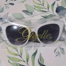 Giselle Women’s Blue Tropical Floral White Cat Eye Sunglasses New