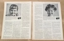 Tonette permanent print ad 1960 orig vintage 1960s retro art children's hairdo
