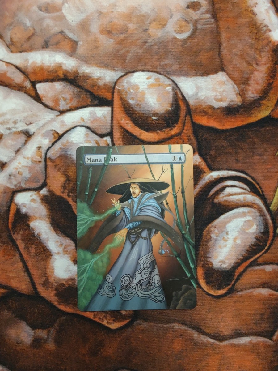 Magic the Gathering Player Reward Mana Leak Hand Painted Unique