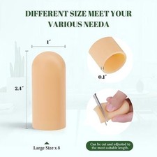 8 Pcs Gel Toe Cap Big Toe Protector for Women Men - Cushions and Protects to ...