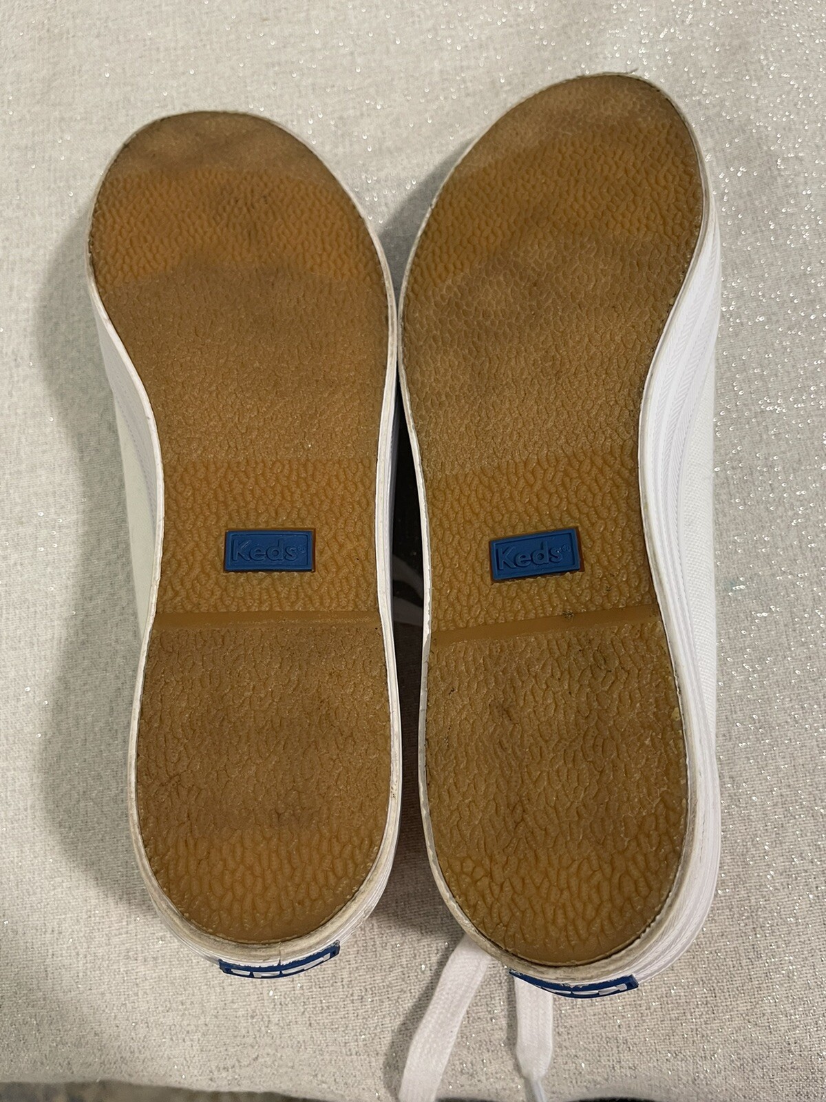 Keds triple up? canvas womens sneaker 7.5 Platform rainbow pride EUC image 8
