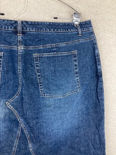 NWT Venezia Lane Bryant Y2K Straight & Pencil Skirt Womens 24 Blue Denim Stretch - Picture 13 of 18