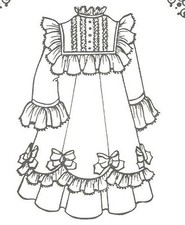 Doll dress Sewing Pattern doll size 24-25 " vintage fashion Dress 955