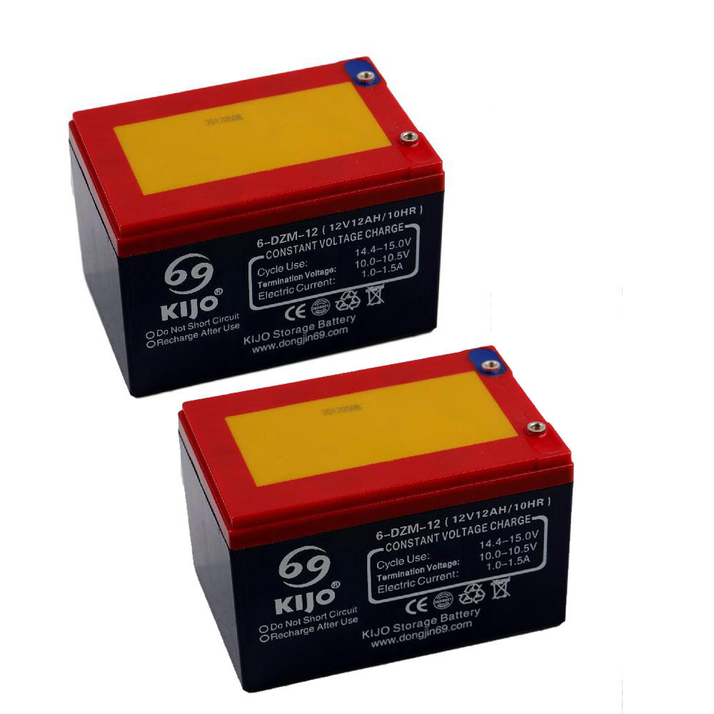 2Pcs 12V 12AH 6-DZM-12 Battery For Electric Bicycle Go-kart Scooter