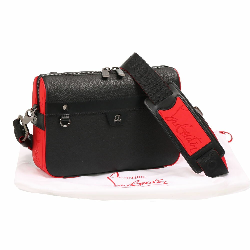 Christian Louboutin Ruisbuddy 2Way Bag Leather Black Red 3225098