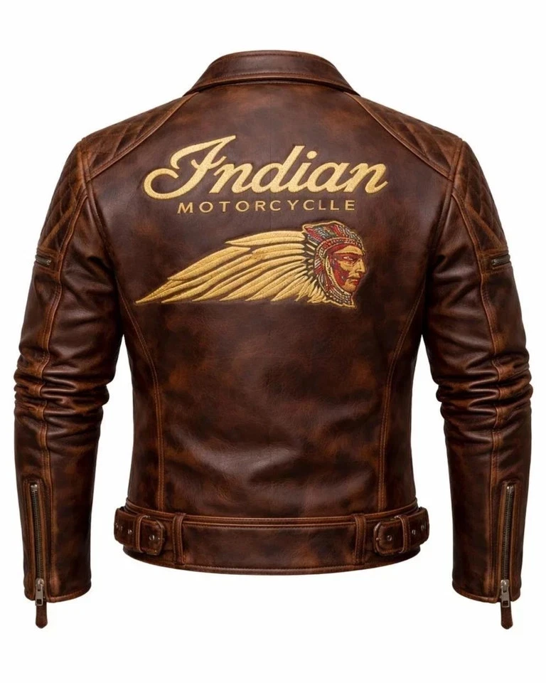 100% Zee Leather Motorcycle Jacket Real Leather, Embroidery Indian Bikers
Opens in a new window or t