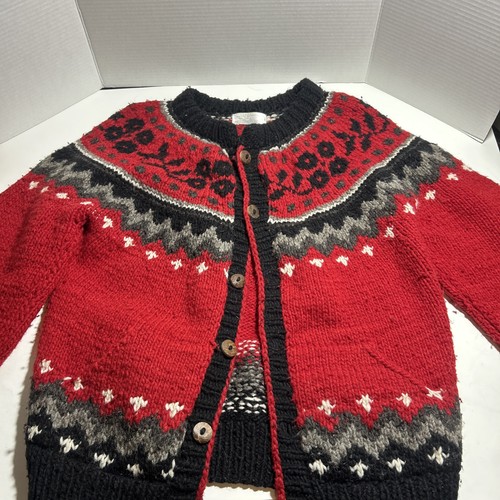 Otavalo Handmade 100% Wool Chunky Knit Sweater Ecuador