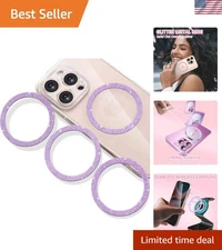 Universal Glitter Lavender Metal Rings for MagSafe - Wireless Charging Upgrade