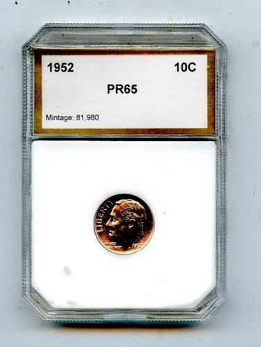 1952 BLAST WHITE PROOF ROOSEVELT DIME!!!