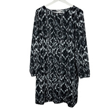 H by Halston Black & White Shift Dress size Medium