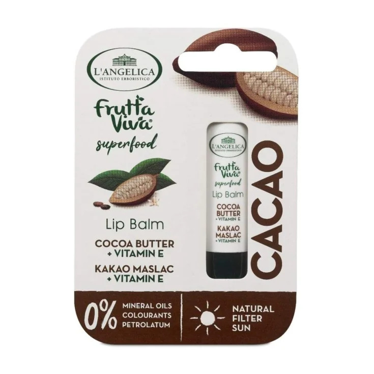 3 PEZZI Lip Balm Cacao & Vitamina E L'ANGELICA Stick  da 4,8g