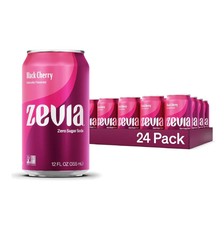 Zevia Zero Calorie Soda Black Cherry 12 Fl Oz Pack of 24