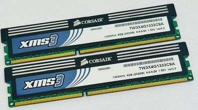 Desktop-Speicherkit 8 GB (2 x 4 GB) Corsair XMS3 TW3X4G1333C9A DDR3-1333 MHz PC3-10600