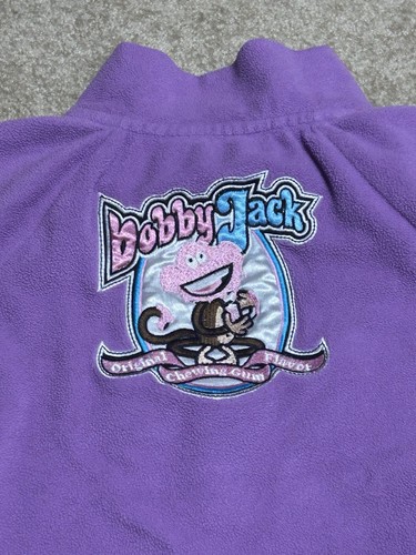 Y2K Bobby Jack Monkey Logo Bubble Gum Pink Full-Zip Sweatshirt Youth Girls Large - Picture 4 of 9