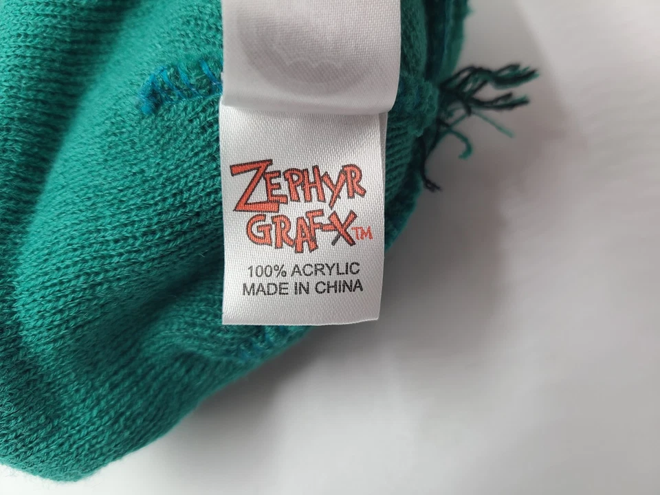 San Jose Sharks Zephyr Graf-X Pom Beanie Winter Knit Hat Stocking Cap NHL Teal - Image 4 of 4
