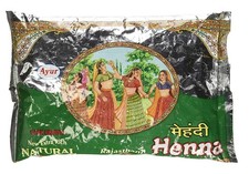 Ayur Rajasthani Henna Mehndi Powder Dark Brown 150 g - Free Shipping